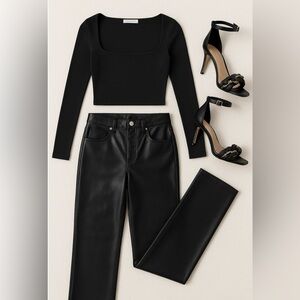 Aritzia Melina Superhigh Vegan Leather Pants